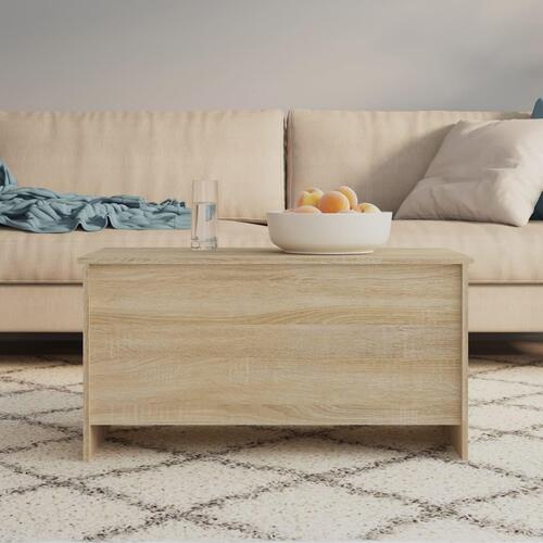 Sofabord 102x55,5x52,5 cm konstrueret træ sonoma-eg