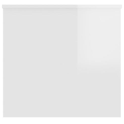 Sofabord 102x50x52,5 cm konstrueret træ hvid højglans