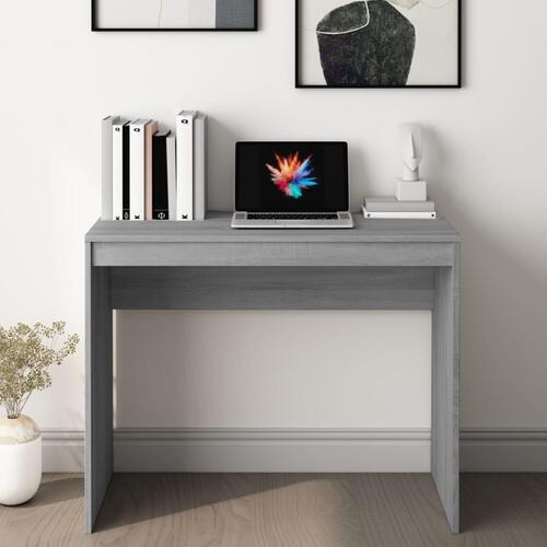 Skrivebord 90x40x72 cm konstrueret træ grå sonoma-eg
