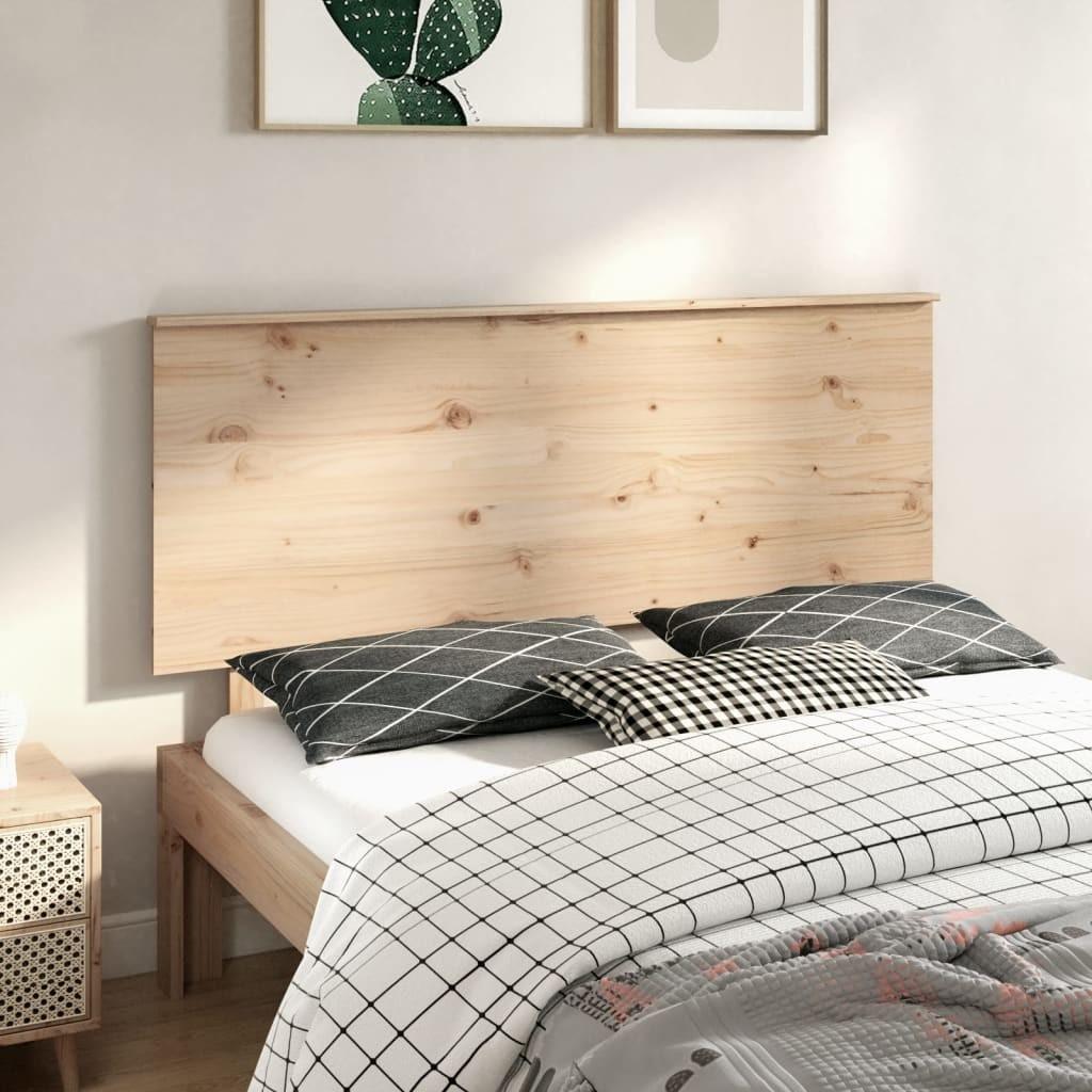 Sengegavl 154×6×82,5 cm i massivt fyrretræ - natur billede