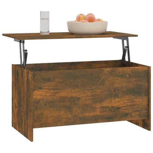 Sofabord 102x55,5x52,5 cm konstrueret træ røget egetræsfarve