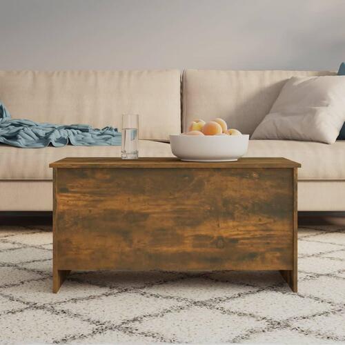Sofabord 102x55,5x52,5 cm konstrueret træ røget egetræsfarve