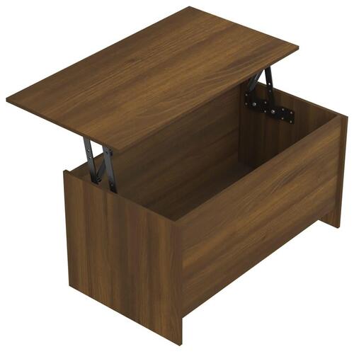 Sofabord 102x55,5x52,5 cm konstrueret træ brun egetræsfarve