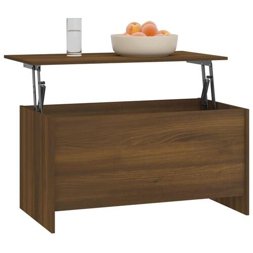 Sofabord 102x55,5x52,5 cm konstrueret træ brun egetræsfarve