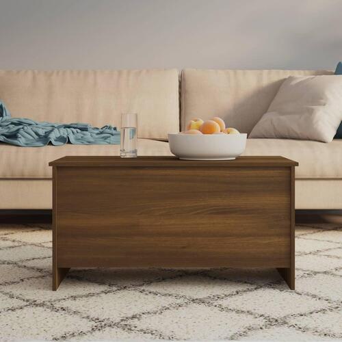 Sofabord 102x55,5x52,5 cm konstrueret træ brun egetræsfarve