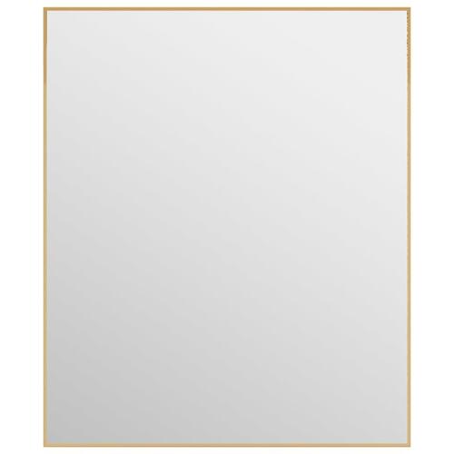 Dørspejl 50x60 cm glas og aluminium guldfarvet