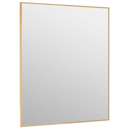 Dørspejl 50x60 cm glas og aluminium guldfarvet