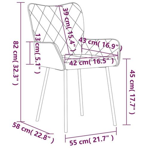 Spisebordsstole 2 stk. stof cremefarvet