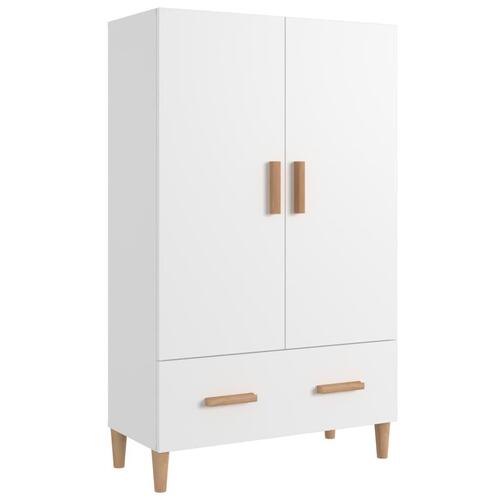 Skab 70x31x115 cm konstrueret træ hvid
