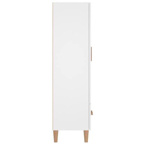 Skab 70x31x115 cm konstrueret træ hvid