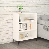 Skænk 69,5x32,5x90 cm konstrueret træ hvid højglans