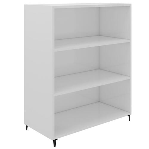 Skænk 69,5x32,5x90 cm konstrueret træ hvid højglans
