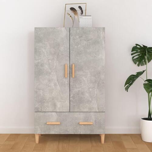 Skab 70x31x115 cm konstrueret træ betongrå