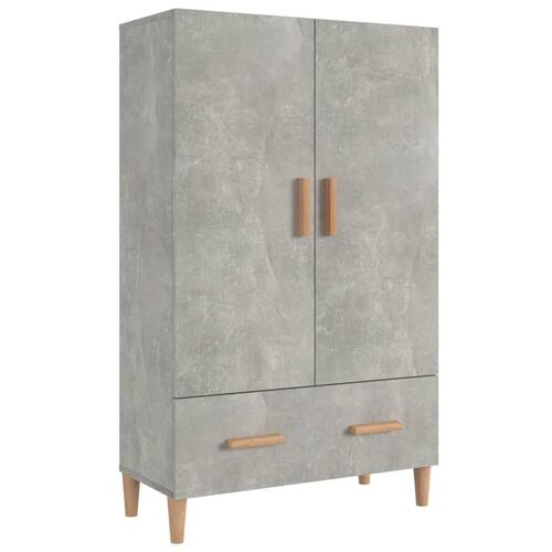 Skab 70x31x115 cm konstrueret træ betongrå