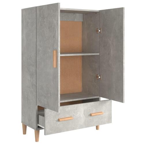 Skab 70x31x115 cm konstrueret træ betongrå