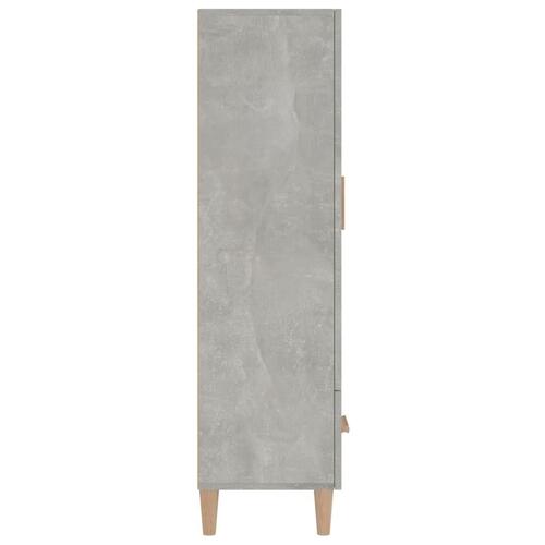 Skab 70x31x115 cm konstrueret træ betongrå