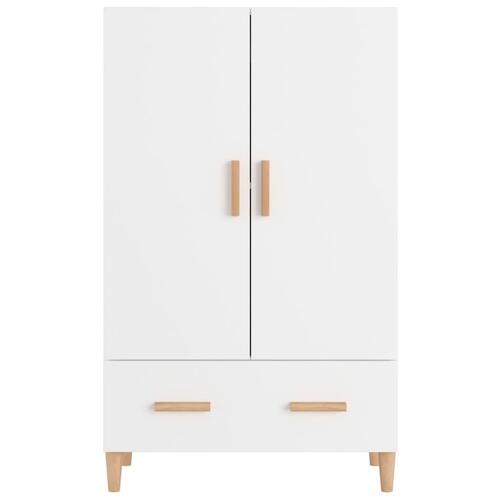 Skab 70x31x115 cm konstrueret træ hvid højglans