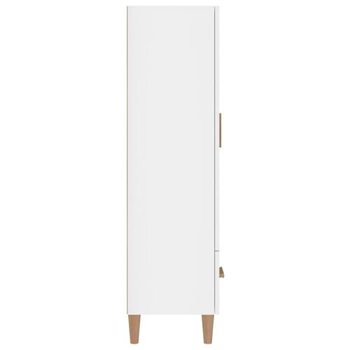 Skab 70x31x115 cm konstrueret træ hvid højglans