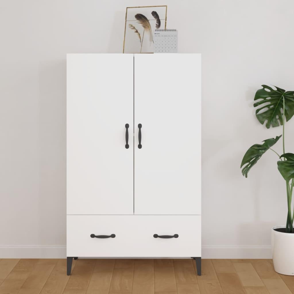 Skab 70x31x115 cm konstrueret træ hvid
