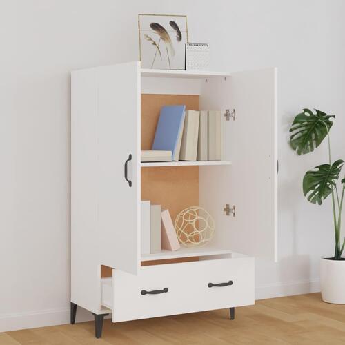 Skab 70x31x115 cm konstrueret træ hvid
