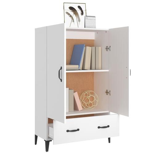 Skab 70x31x115 cm konstrueret træ hvid