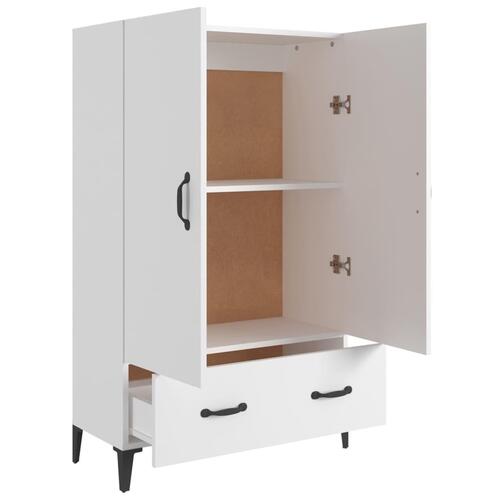 Skab 70x31x115 cm konstrueret træ hvid
