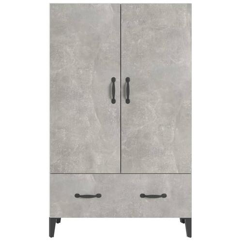 Skab 70x31x115 cm konstrueret træ betongrå