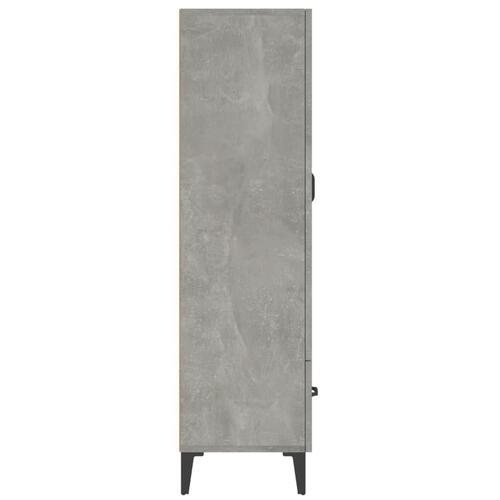 Skab 70x31x115 cm konstrueret træ betongrå
