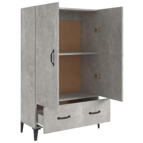 Skab 70x31x115 cm konstrueret træ betongrå