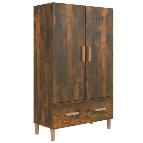 Skab 70x31x115 cm konstrueret træ røget egetræsfarve
