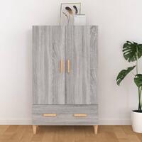 Skænk 70x31x115 cm konstrueret træ grå sonoma-eg
