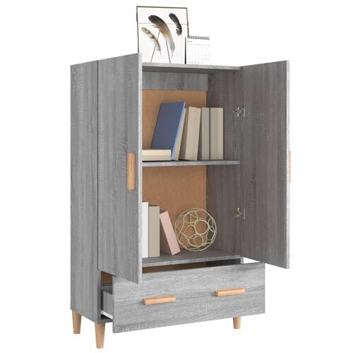 Skænk 70x31x115 cm konstrueret træ grå sonoma-eg