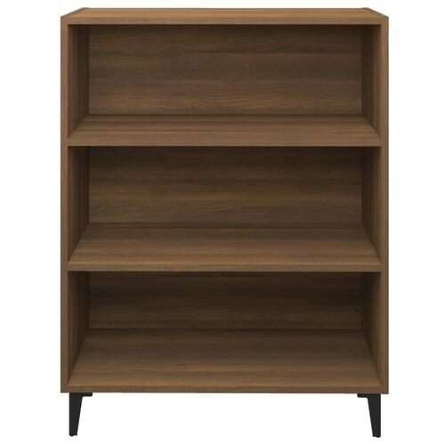 Skænk 69,5x32,5x90 cm konstrueret træ brun egetræsfarve