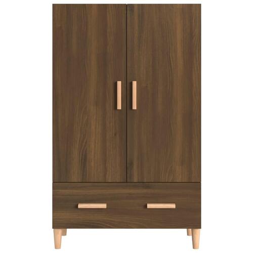 Skab 70x31x115 cm konstrueret træ brun egetræsfarve