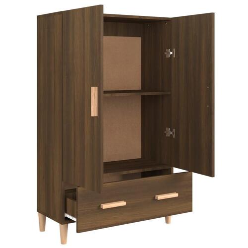 Skab 70x31x115 cm konstrueret træ brun egetræsfarve