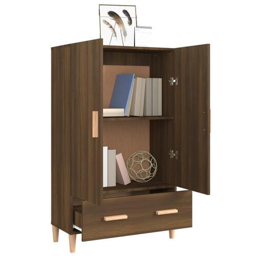 Skab 70x31x115 cm konstrueret træ brun egetræsfarve