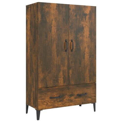 Skab 70x31x115 cm konstrueret træ røget egetræsfarve
