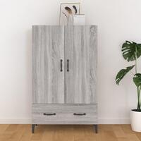 Skab 70x31x115 cm konstrueret træ grå sonoma-eg
