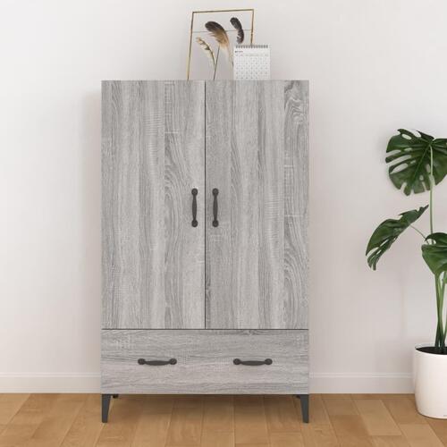 Skab 70x31x115 cm konstrueret træ grå sonoma-eg