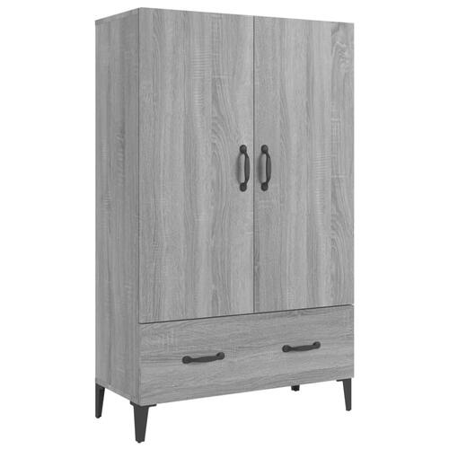 Skab 70x31x115 cm konstrueret træ grå sonoma-eg