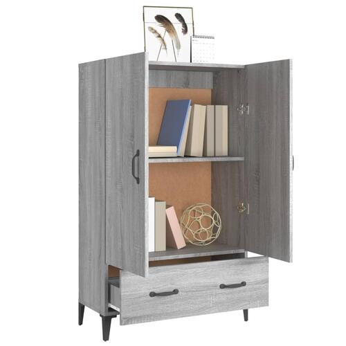Skab 70x31x115 cm konstrueret træ grå sonoma-eg