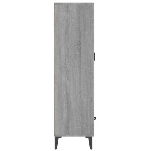 Skab 70x31x115 cm konstrueret træ grå sonoma-eg