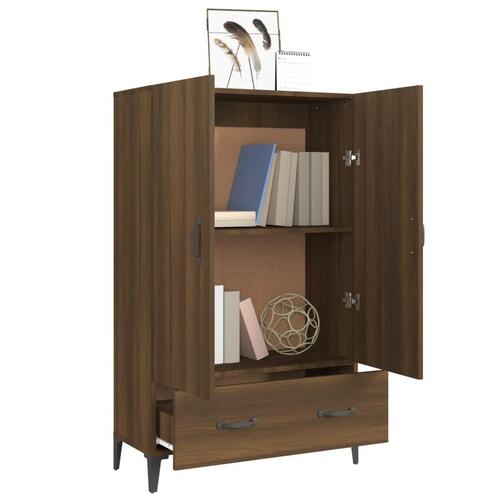 Skab 70x31x115 cm konstrueret træ brun egetræsfarve