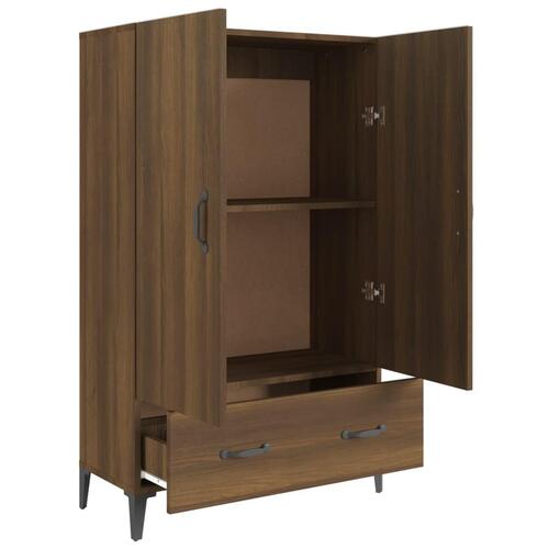 Skab 70x31x115 cm konstrueret træ brun egetræsfarve