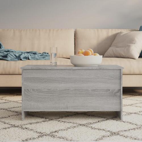 Sofabord 102x55,5x52,5 cm konstrueret træ grå sonoma-eg