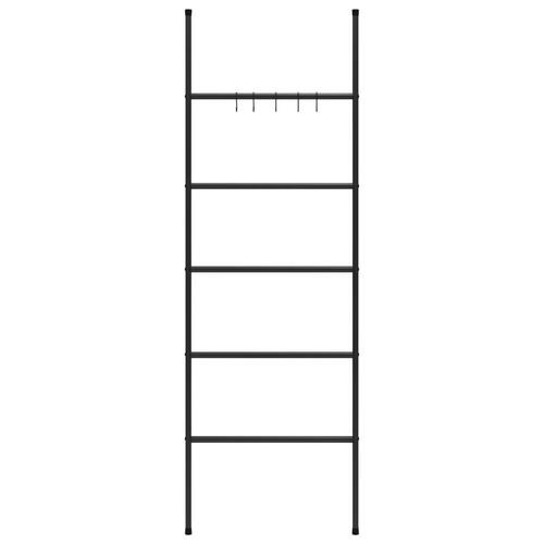 Håndklædestige 5 niveauer 58x175 cm jern sort