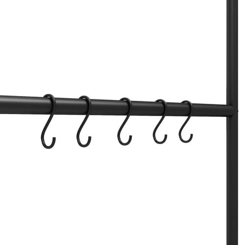 Håndklædestige 5 niveauer 58x175 cm jern sort