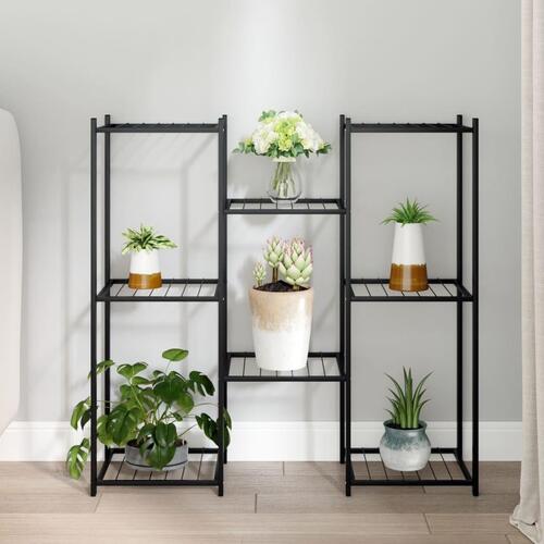 Blomsterstativ 83x25x80 cm jern sort