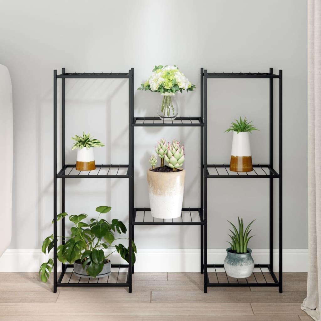 Blomsterstativ 83x25x80 cm jern sort