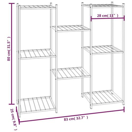 Blomsterstativ 83x25x80 cm jern sort